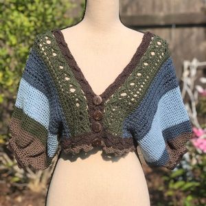 100% Cotton Crochet Handmade crop top Bolero